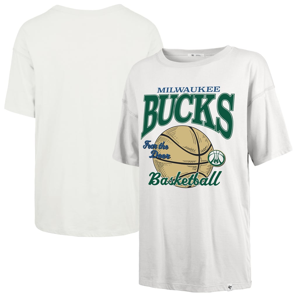 T-shirt Down Court Sadie pour femme Milwaukee Bucks '47 City Edition - Blanc